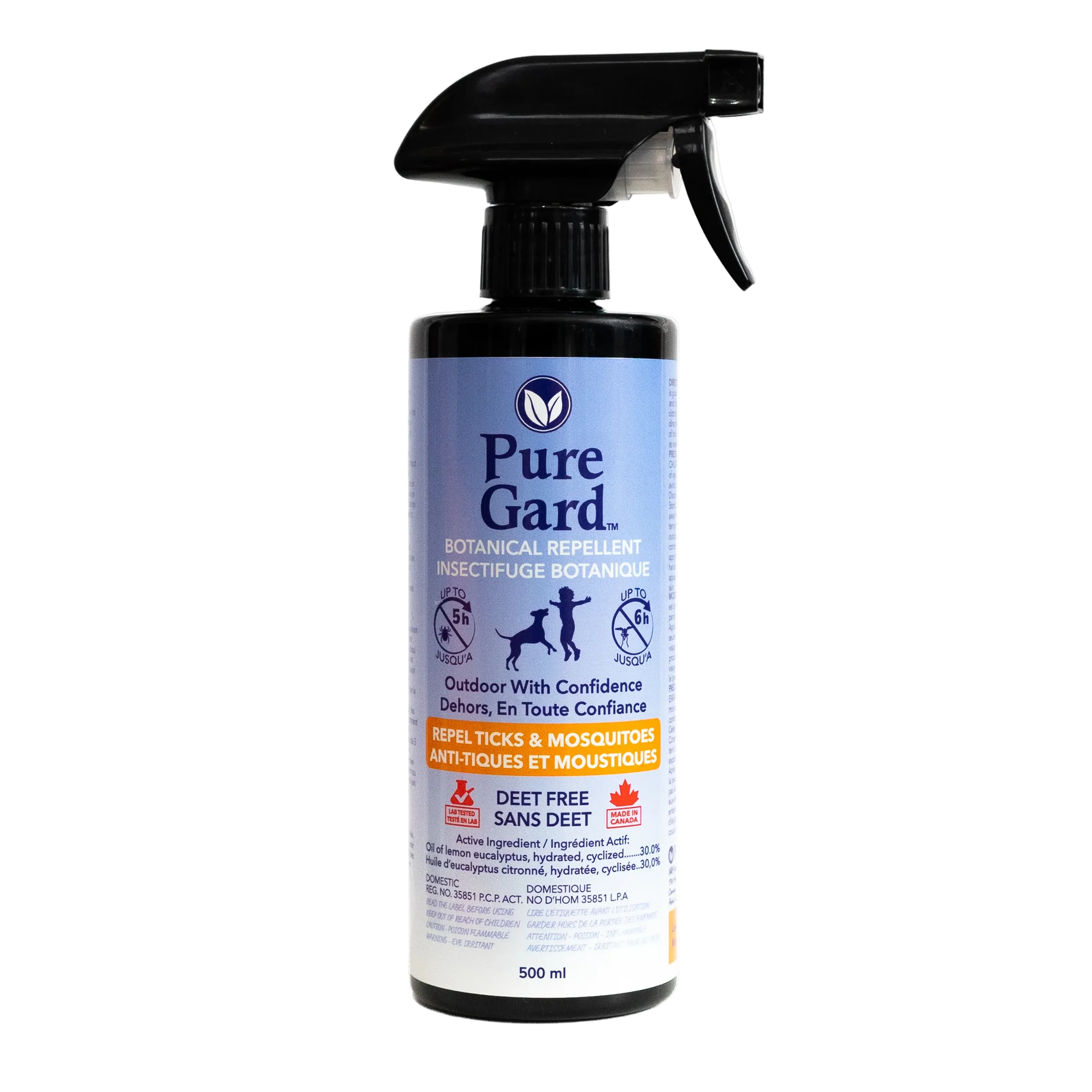 Pure Gard Botanical Tick Insect Repellent for dogs and horses 500mL Lemon Eucalyptus made in Canada
