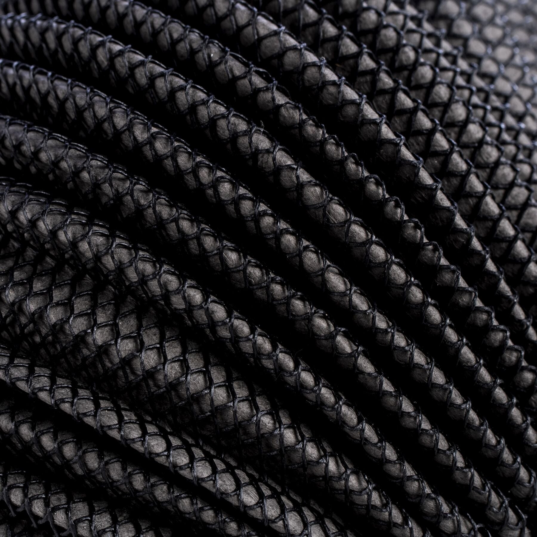 Closeup view of Moldex Airwave N95 black Duro Mesh